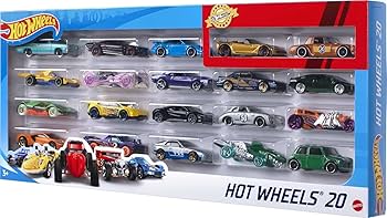 Hot Wheels 20-Car Pack + Car and Mega Track Pack with 40ft of Hot Wheels 20-Car Pack + Car and Mega Track Pack with 40ft of